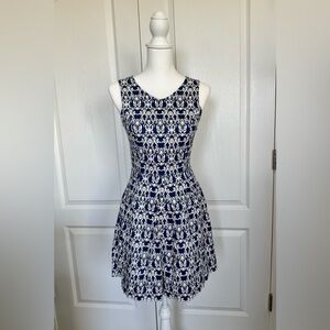 Lulu's Navy and White Mini Dress